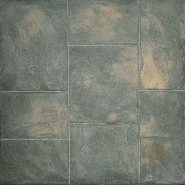 tarnished brass look in sidewalk slate design of stamped concrete